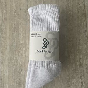 3 Pack Diabetic Extra Stretch Cotton Crew Socks (nwt) Men's and Women's